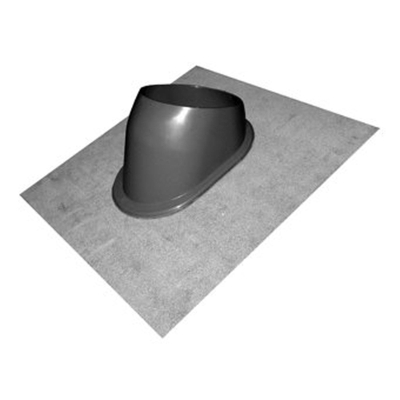 Burgerhout dakdoorvoerpan lood 140mm 25-45° standaard, type F incl. glijschaal F140 zwart