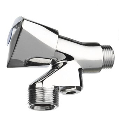 Beluchterkraan verchroomd 1/2 met keerklep met chrome knop Kiwa