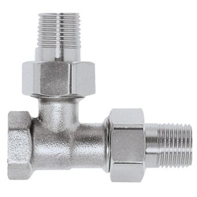 Heimeier Bypass T stuk 15 mm vernikkeld