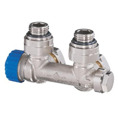 Heimeier Multilux - 1-pijp onderblok 1/2" - haaks - zonder thermostaatknop