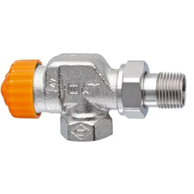 Heimeier Eclipse thermostatisch radiatorventiel met debietregeling haaks verkeerd 1/2