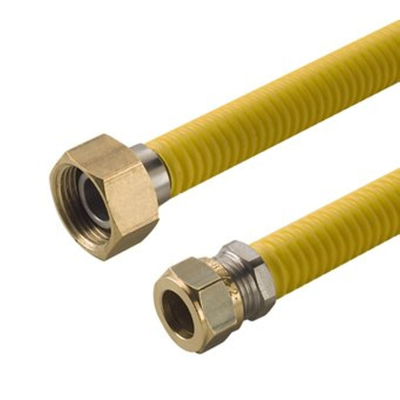 Raminex Ketelflex RVS flexibele gasslang knelxkoppeling 15x3/4bi L=20cm