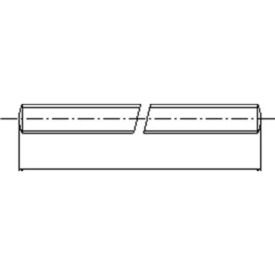 Fischer Fisi draadeind m10x1 mtr. din 976 4.8 verzinkt