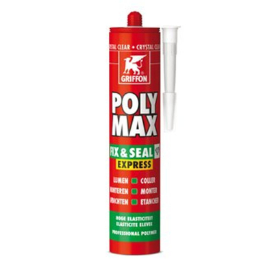 Griffon Poly Max Fix&Seal Express koker à 435 gr crystal clear