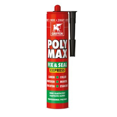 Griffon Poly Max Fix&Seal Express koker à 435 gr zwart