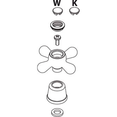 Venlo Sparepart Plus Nimbus II knop Nostalgisch chroom