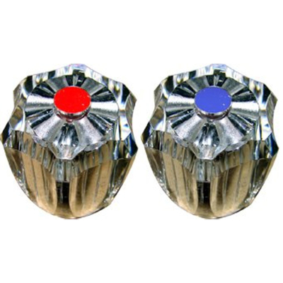 De Beer kraanknop transparant blauw