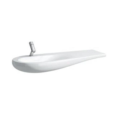 Laufen Alessi One meubelwastafel 120x50x16.5cm 1 kraangat waskom links. aflegruimte rechts incl. clou keramiek lcc-wit