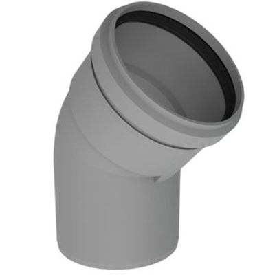 Burgerhout Bm pp kunststof rookgasafvoerbocht 100mm 43/45°