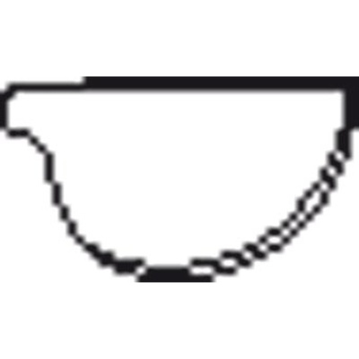 Rheinzink Koper kopschot zonder kraal voor mastgoot links M250 dikte=0.60mm