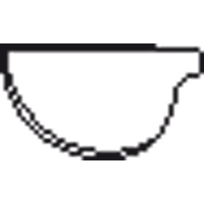 Rheinzink Koper kopschot zonder kraal voor mastgoot rechts M250 dikte=0.60mm