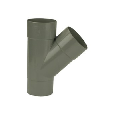 Wavin HWA T stuk 45° 2xmof vernauwende spie 80mm grijs