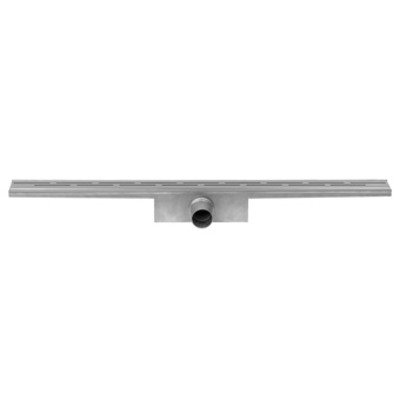 Easydrain Compact afvoergoot enkele plaat met zijuitloop 6x140cm 50mm RVS OUTLET