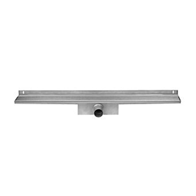 Easydrain Compact Wall Zero afvoergoot enkele plaat met zijuitloop 6x100cm 50mm RVS