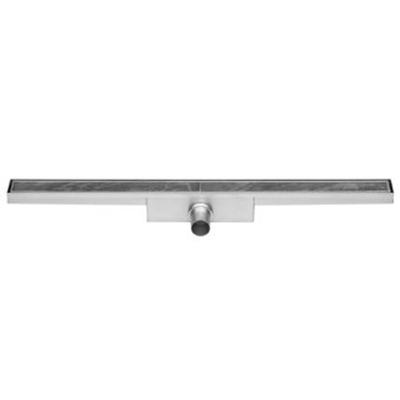 Easydrain Compact Wall afvoergoot enkele plaat met zijuitloop 6x100cm 30mm RVS