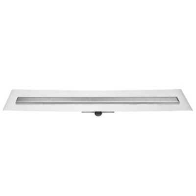 Easy Drain Compact 30 FF zero douchegoot enkele plaat met zijuitloop 6x90cm RVS TWEEDEKANS