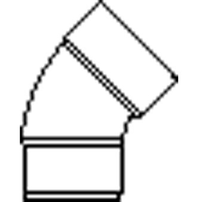Wavin HWA bocht 45° mof/vernauwende spie 100mm grijs