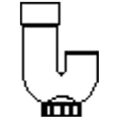 Wavin HWA sifon mof/spie grijs 80mm