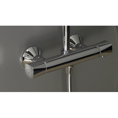 Hansgrohe Crometta 160 showerpipe met thermostaat wit/chroom