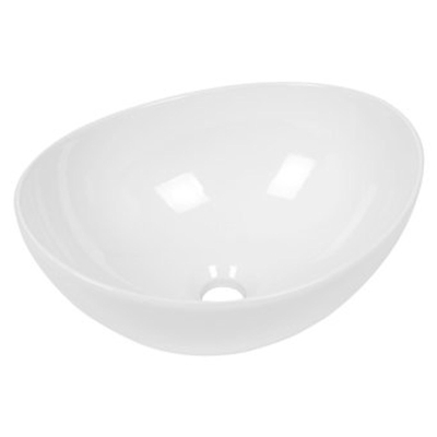 Plieger Scale keramische opbouw waskom ovaal 40.6xx32.2xx18.2cm mat wit