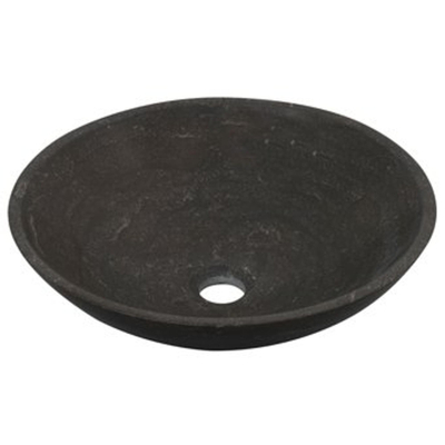 Plieger Stone waskom opbouw Ø40x12cm zwart