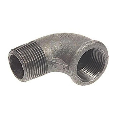 Nefit Ind Nr92 knie 90° met binnen en buitendraad 1/2 zwart