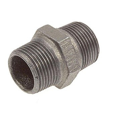 Nefit Ind Nr280 dubbele nippel met 2 x buitendraad 3/4 zwart