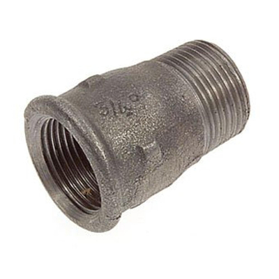 Nefit Ind Nr529A soknippel met binnen en buitendraad 1/2 zwart