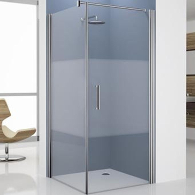 Novellini Giada draaideur G 93/96x195cm rechts mat chroom profiel en helder glas