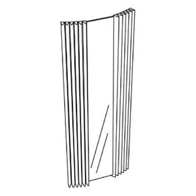 Jaga Iguana Visio Designradiator met spiegel 1800x510mm 719W mat wit