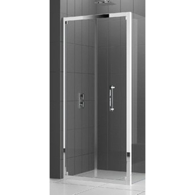 Novellini Rose S vouwdeur 87x200cm (afstelbaar van 84 tot 90cm) mat-chroom profiel en helder glas