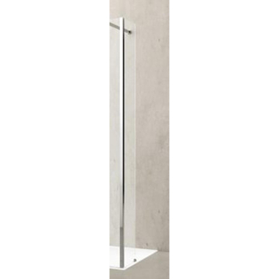 Novellini Kuadra zijpaneel HL 70x200cm voor inloopdouche H chroom profiel met helder glas