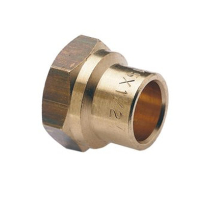 Messing schroefbus binnendraad x capillair 1x28 mm Kiwa