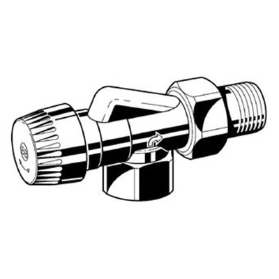 Honeywell Ultraline thermostatische radiatorafsluiter BB binnenwerk 1/2 haaks verkeerd