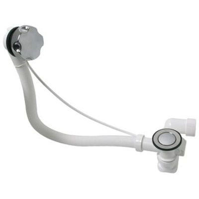 Crosswater Badafvoercombinatie - pop-up waste - draaiknop - universeel - chroom