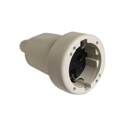 contrastekker RA PVC kort model wit