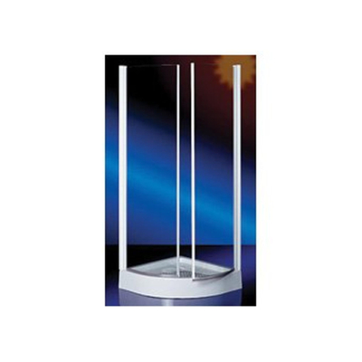 Plieger Royal hoekinstap 1/4 rond 6mm glas 90x190cm chroom