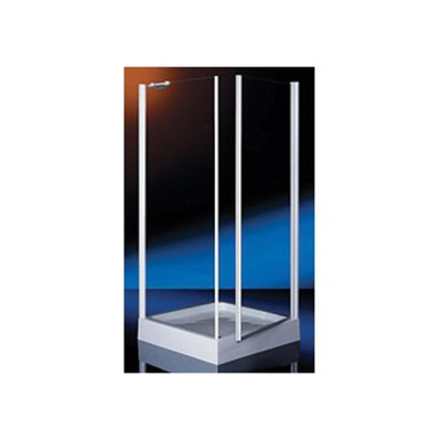 Plieger Royal hoekinstap vaste zijwand 90x90x185cm chroom