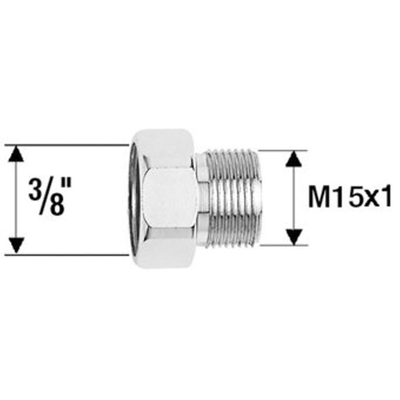 Neoperl verloopnippel 3/8 bix M15bu chroom