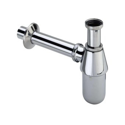 Viega bekersifon met muurbuis 6/4 met rozet chroom