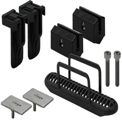 Viega onderdelenset tbv steekrooster met matte sierkapjes en vuilvanger