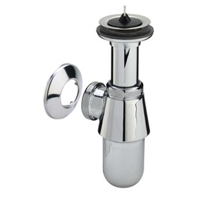 Viega plugbekersifon zonder muurbuis 5/4 met rozet chroom