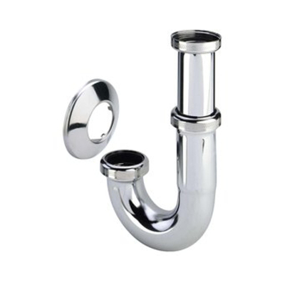 Viega buissifon zonder muurbuis 6/4 met rozet chroom