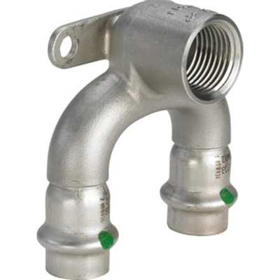 Viega Sanpress Inox doorstroom muurplaat SC pers x bi.dr. RVS 15x1/2 x15mm