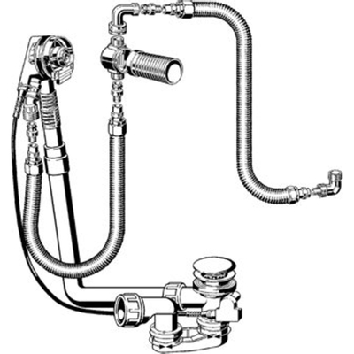 Viega Multiplex Multiplex Trio badafvoer en vul overloopcombinatie inbouwdeel 40x450mm met buisonderbreker standaard