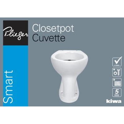 Plieger Smart closetpot vlakspoel PK in doos wit