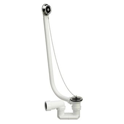 Viega badplug en overloopcombinatie met stop en ketting 40mm chroom