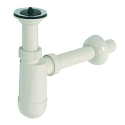 Plieger kunststof plugbekersifon met muurbuis 5/4 met rozet camee