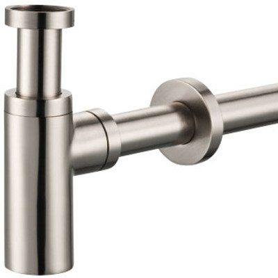 Plieger designbekersifon rond 5/4 met muurbuis 30cm met rozet inox