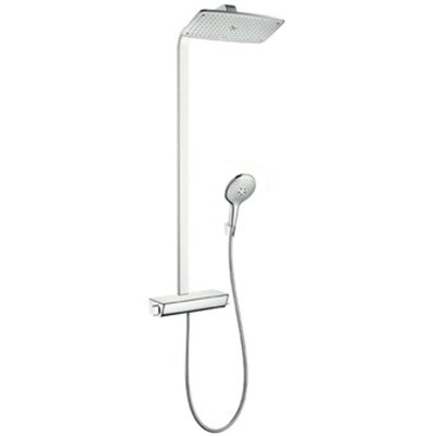 Hansgrohe Raindance Select E 360 Air 1jet showerpipe: met Ecostat Select douchekraan thermostatisch 116.6cm met handdouche 3jet en hoofddouche 1jet chroom